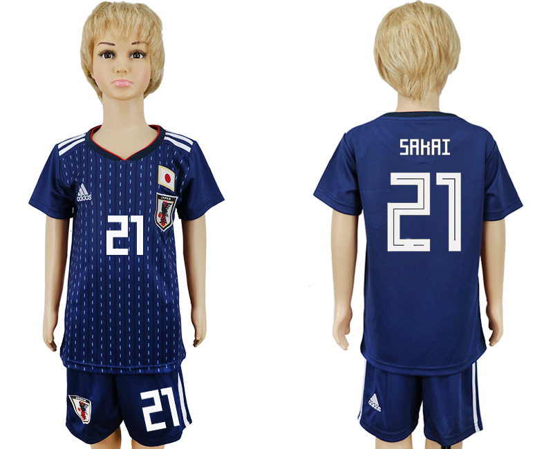 2018 World Cup Children football jersey JAPAN CHIRLDREN #21 SAKA